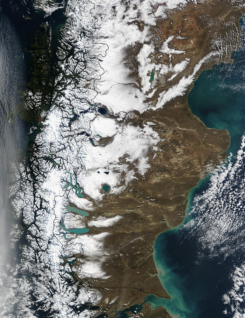 Imagen Satelital de La Patagonia