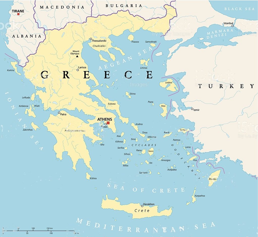 mapa de grecia y sus islas